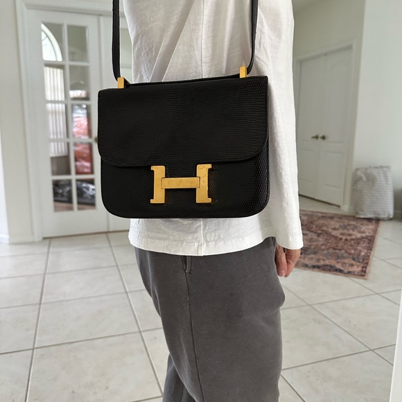 Hermes Lizard 24CM Constance Handbag - Picture 11 of 14